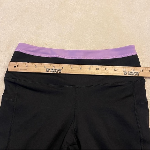 Love and sports lavender black yellow workout leggings - Picture 4 of 7